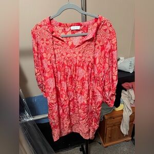 Chic Red Floral Mini Dress